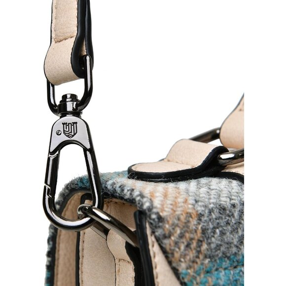 Harris Tweed Mini Satchel Woman's Islander Tartan Small Structured Bag - Picture 4 of 6